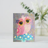 Briefkaart Owl Fairy Princess (Staand voorkant)
