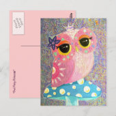 Briefkaart Owl Fairy Princess (Voorkant / Achterkant)