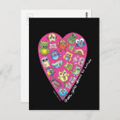 briefkaart 'Owl je nodig hebt is liefde' #3 (Voorkant / Achterkant)