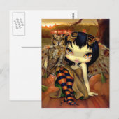 briefkaart "Owlyn in Autumn" (Voorkant / Achterkant)