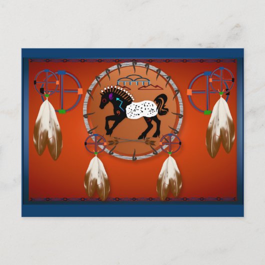 Briefkaart Paarden n pijlen (Voorkant)