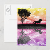 Briefkaart Paardenreflecties (Voorkant / Achterkant)