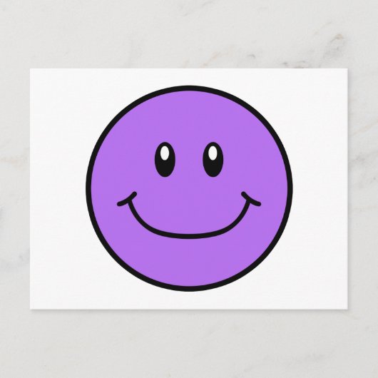 Briefkaart Paars 0001 voor glimlachen (Voorkant)