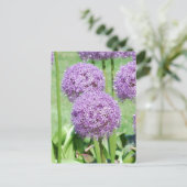 Briefkaart Paars Flowers (Staand voorkant)