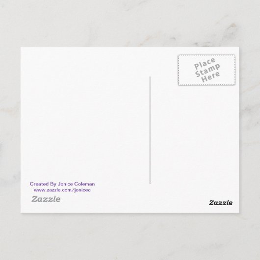 Briefkaart Paarse druiven (Achterkant)