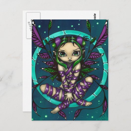 briefkaart "Paarse lintvlakte" (Voorkant / Achterkant)