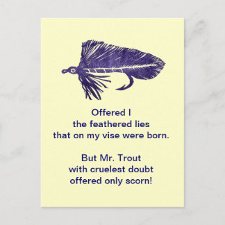 briefkaart "Paarse Matuka", ruw forel