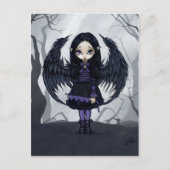 briefkaart "Paarse papierkunst" (Voorkant)