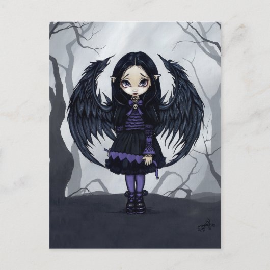 briefkaart "Paarse papierkunst" (Voorkant)