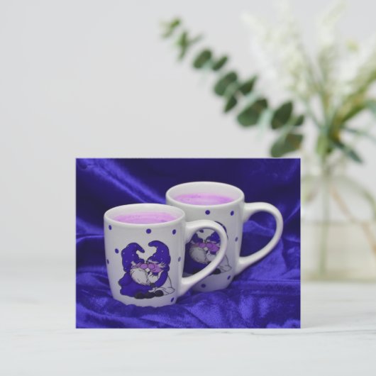 briefkaart paarse passie (Staand voorkant)