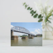 Briefkaart Paarse People Bridge (Staand voorkant)