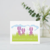 Briefkaart paasbunny (Staand voorkant)