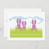 Briefkaart paasbunny (Voorkant / Achterkant)