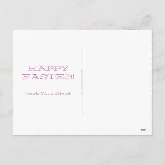 Briefkaart paasbunny (Achterkant)