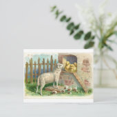 Briefkaart: Paaslammeren en kuikens Briefkaart (Staand voorkant)