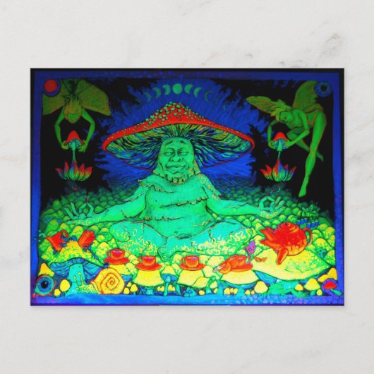 Briefkaart paddenstoel thee (Voorkant)