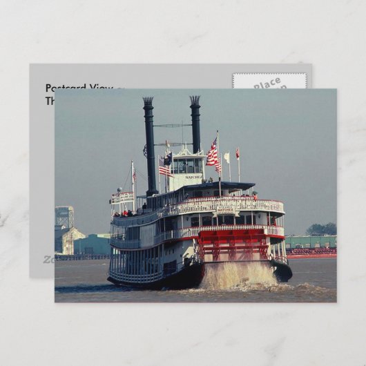 Briefkaart Paddle Steamer Natchez New Orleans LA (Voorkant / Achterkant)