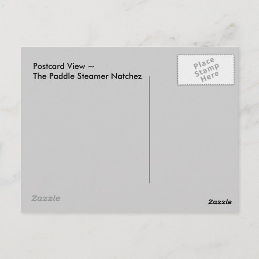 Briefkaart Paddle Steamer Natchez New Orleans LA (Achterkant)