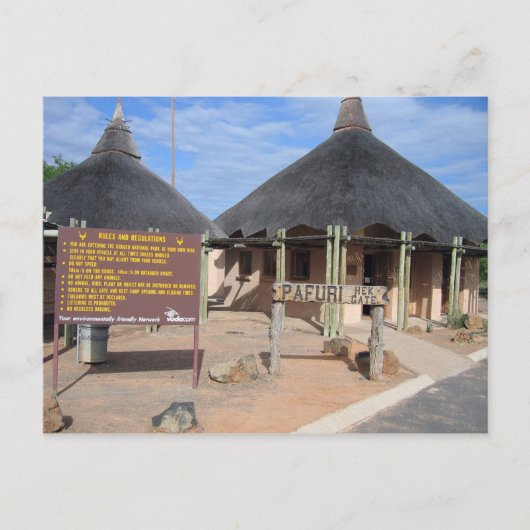 Briefkaart Pafuri Gate (North Entrance Kruger Park (Voorkant)