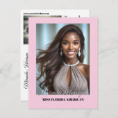 Briefkaart Pageant Essentials Autograph Photo Card (Voorkant / Achterkant)