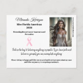 Briefkaart Pageant Essentials Autograph Photo Card (Achterkant)