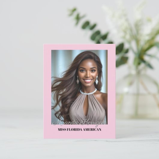 Briefkaart Pageant Essentials Autograph Photo Card (Staand voorkant)