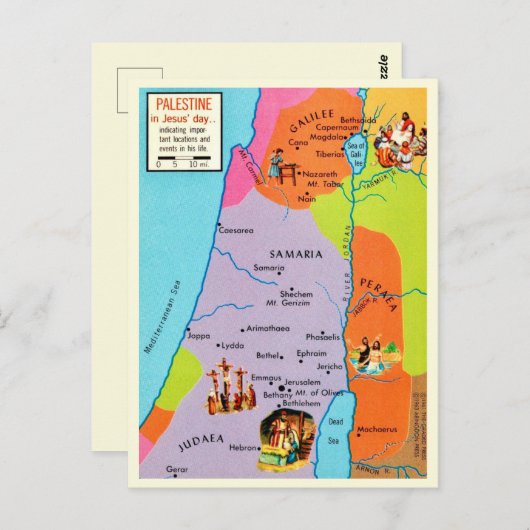  Briefkaart Palestina (Voorkant / Achterkant)