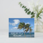 Briefkaart palmbomen (Staand voorkant)