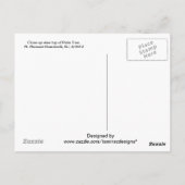 Briefkaart palmbomen — groeten van NJ (Achterkant)