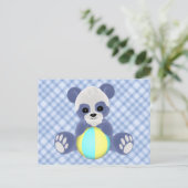 Briefkaart Panda Baby Boy afspelen (Staand voorkant)