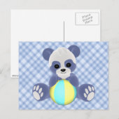 Briefkaart Panda Baby Boy afspelen (Voorkant / Achterkant)