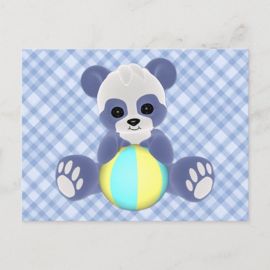 Briefkaart Panda Baby Boy afspelen (Voorkant)