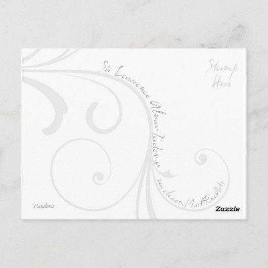 Briefkaart Pandora (Achterkant)