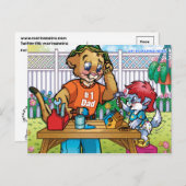 Briefkaart Papa helpen (Voorkant / Achterkant)