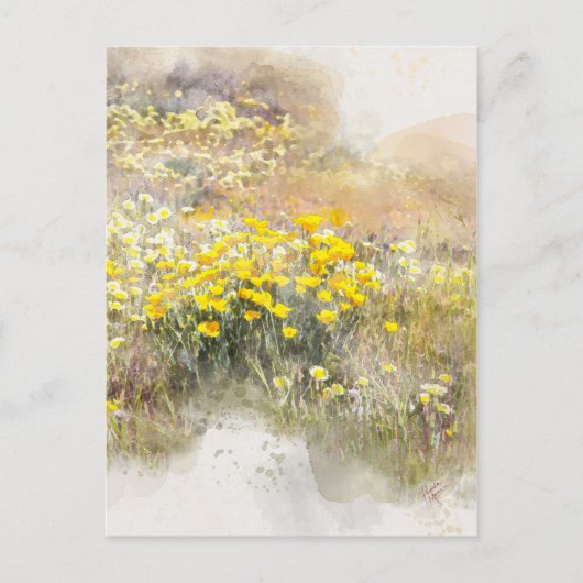 Briefkaart papaver (Voorkant)