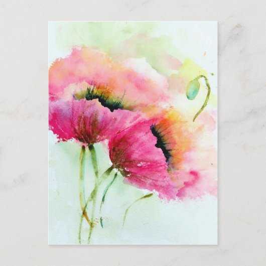 Briefkaart - papavers (Voorkant)