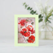 Briefkaart "Papavers voor 2015" (Staand voorkant)