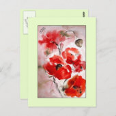 Briefkaart "Papavers voor 2015" (Voorkant / Achterkant)
