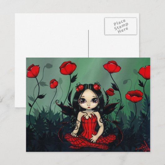 briefkaart "Papavertuin" (Voorkant / Achterkant)
