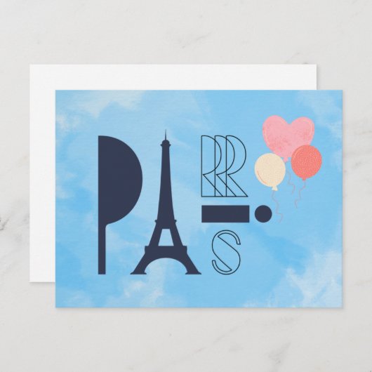 Briefkaart Parijs (Voorkant / Achterkant)