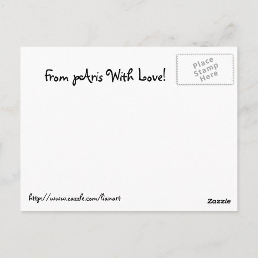 Briefkaart Parijs (Achterkant)