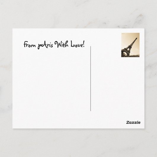 Briefkaart Parijs (Achterkant)