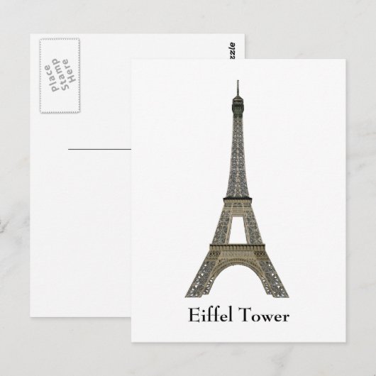 Briefkaart: Parijs: Eiffeltoren Briefkaart (Voorkant / Achterkant)
