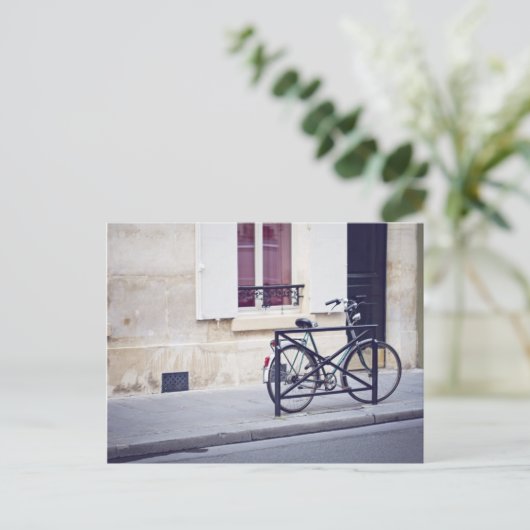 Briefkaart Parijs fiets (Staand voorkant)