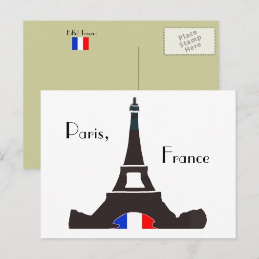 Briefkaart Parijs Frankrijk (Voorkant / Achterkant)