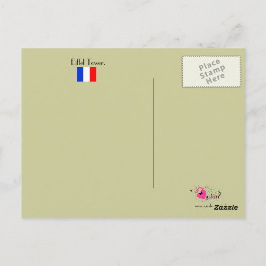 Briefkaart Parijs Frankrijk (Achterkant)