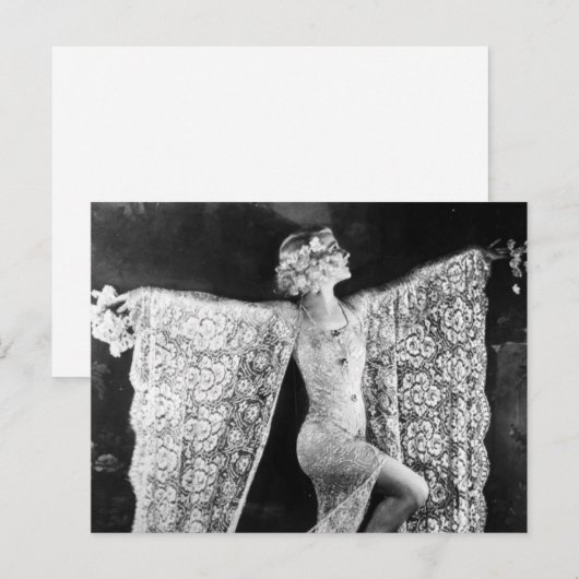 Briefkaart Paris Cabaret Dancer (Voorkant / Achterkant)