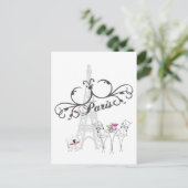 Briefkaart Paris Cafe (Staand voorkant)