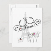 Briefkaart Paris Cafe (Voorkant / Achterkant)