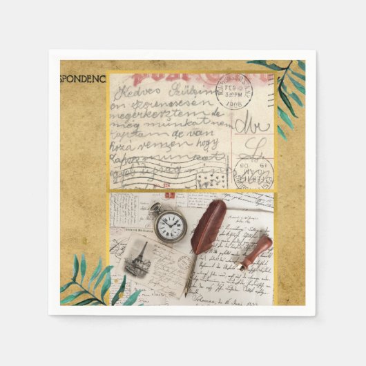  Briefkaart Paris Paper Napkins Servet (Voorkant)